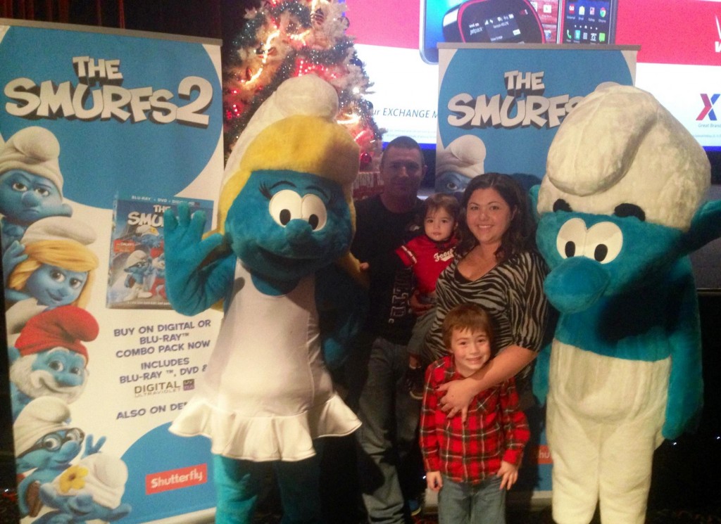 Smurfs at Ft Hood - Brenton Spuhler and family E4 Specialist