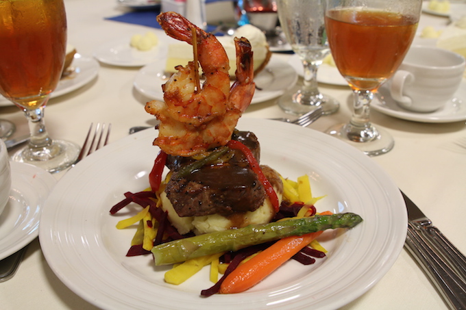 shrimp and steak lunch from Sheraton