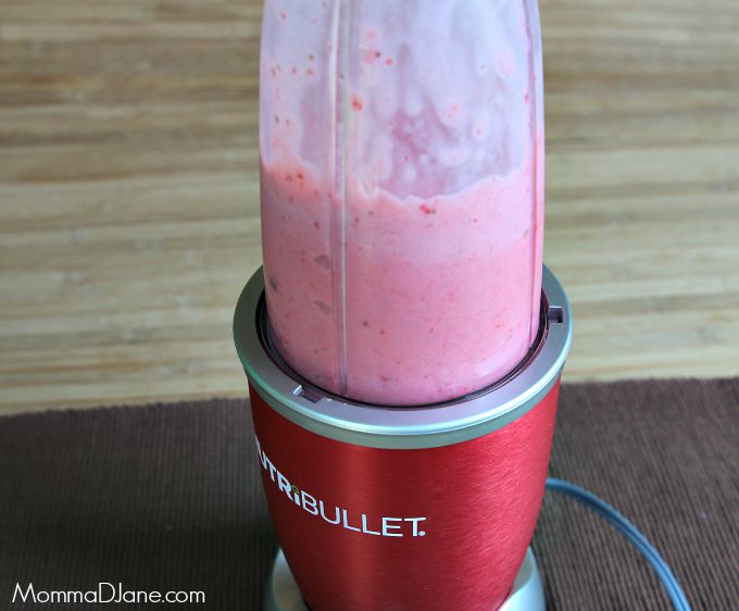 Blending Strawberry Cream Smoothie