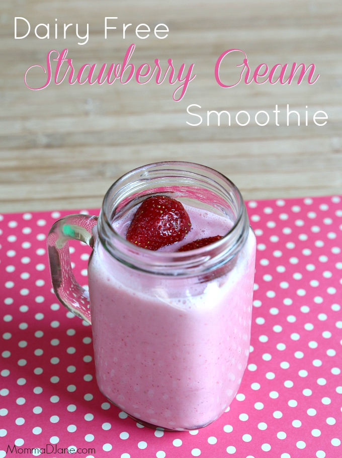 Dairy Free Strawberry Cream Smoothie