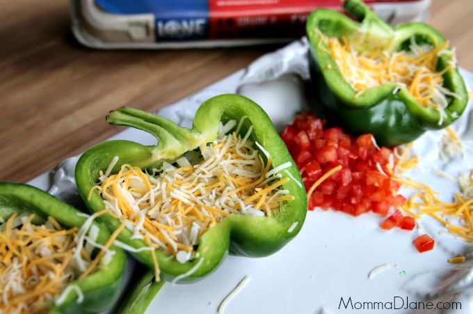 add cheese to peppers