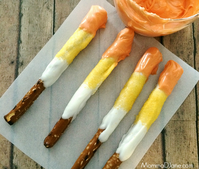 Candy Corn Pretzels
