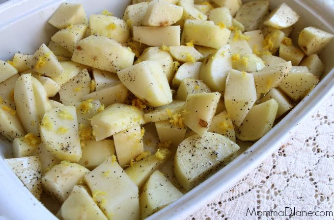 Lemon Zest on Potatoes