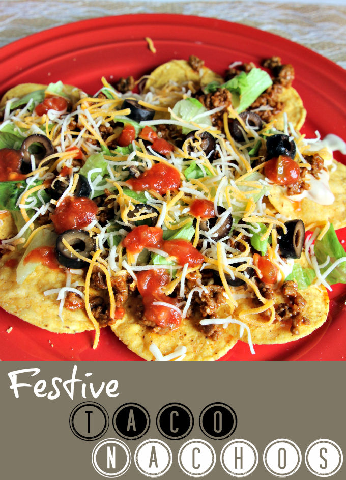 Plate of Festive Taco Nachos