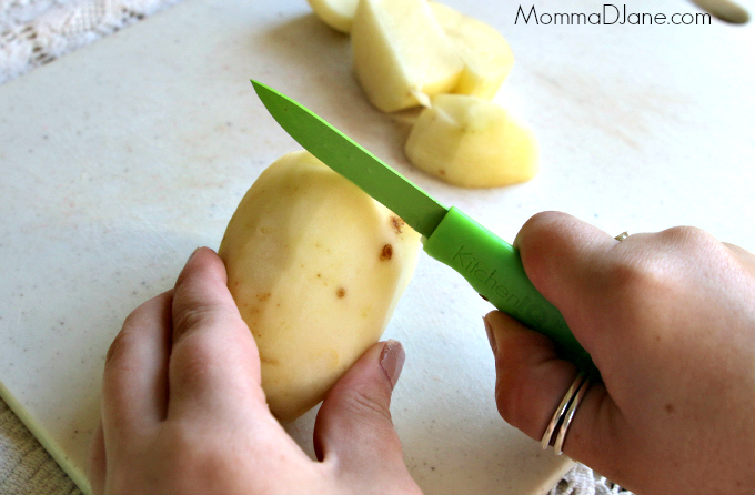 Slice potatoes