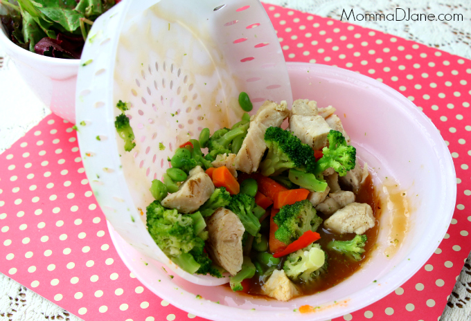 mix veggies and sauce