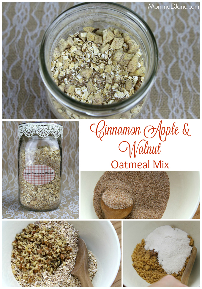 Cinnamon Apple and Walnut Oatmeal Mix