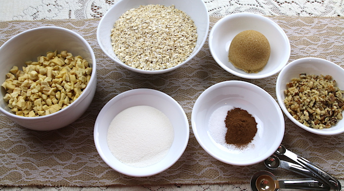 Cinnamon Apple Walnut Oatmeal Ingredients