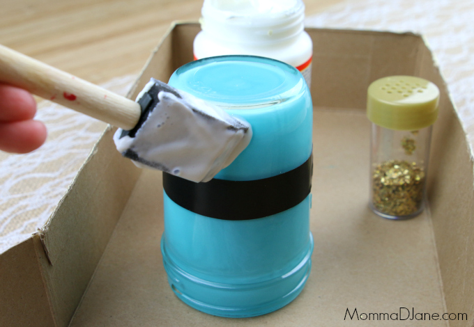 add mod podge for glitter