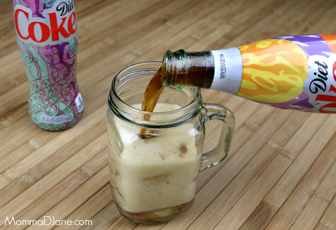 pour diet coke