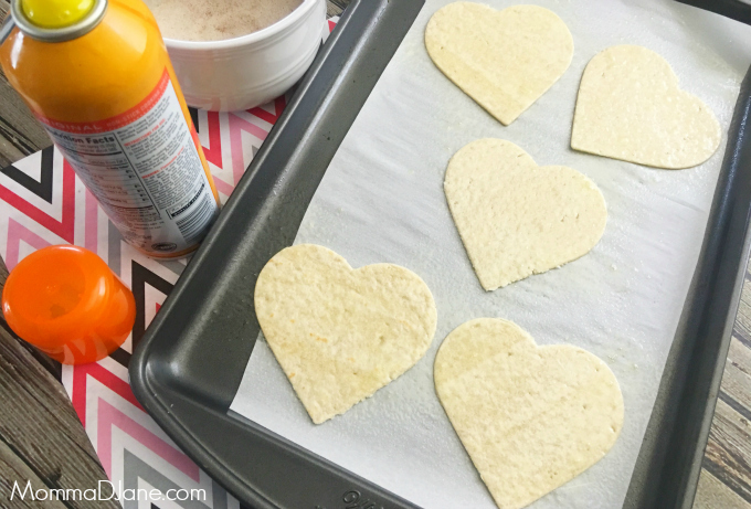spray tortilla for baking