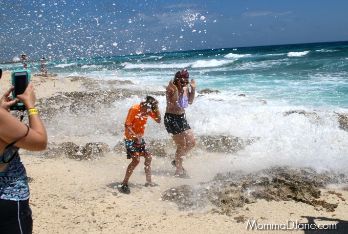 Taking a photo with waterproof case on iPhone