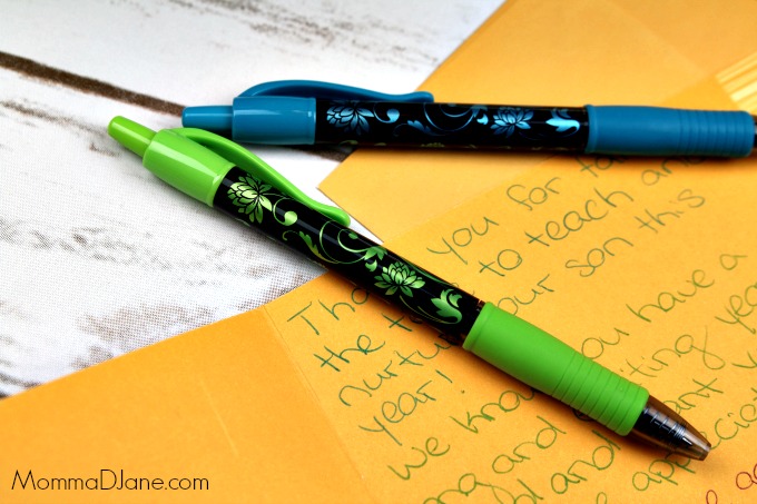Handwritten note for teacher