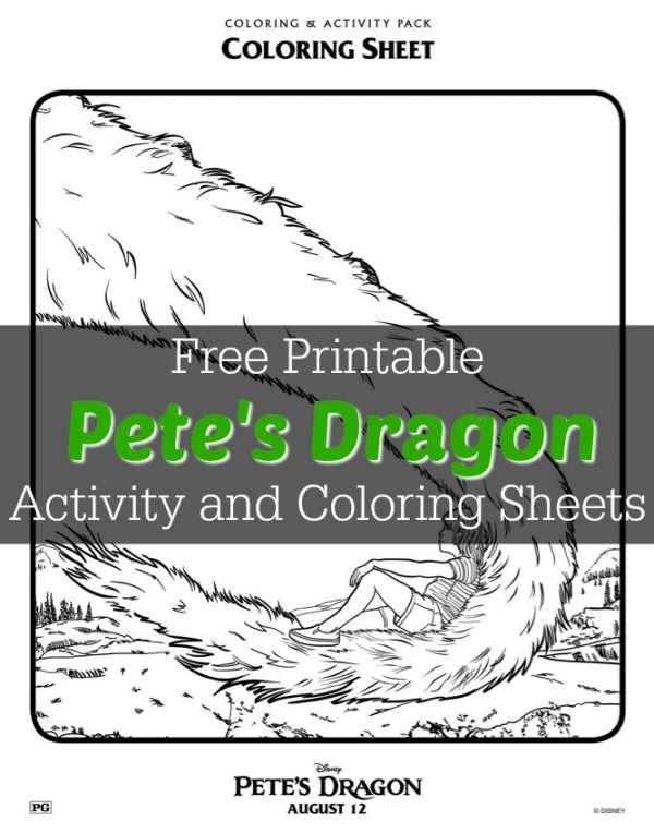 Pete's Dragon Activity and Coloring Sheets - Free Printable