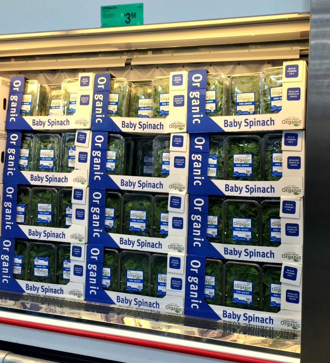 spinach in store photo