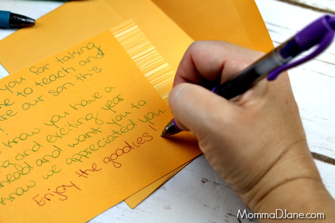 thank you card to teacher