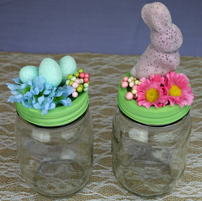 DIY decorative easter candy jars