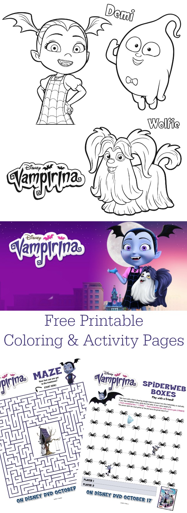 Disney Junior Vampirina Coloring Pages + DVD Giveaway