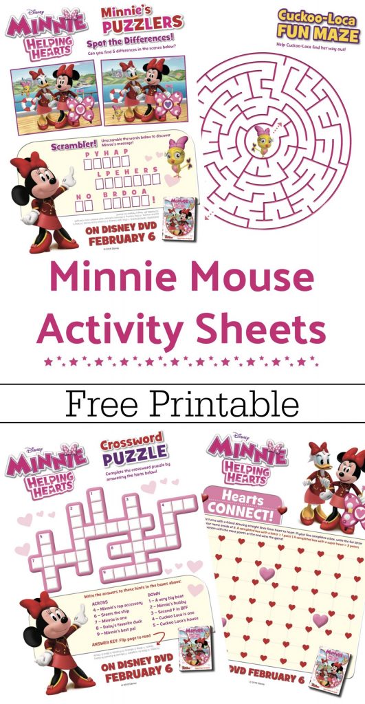 Free Printable Minnie Mouse Activity Sheets - Life. Family. Joy