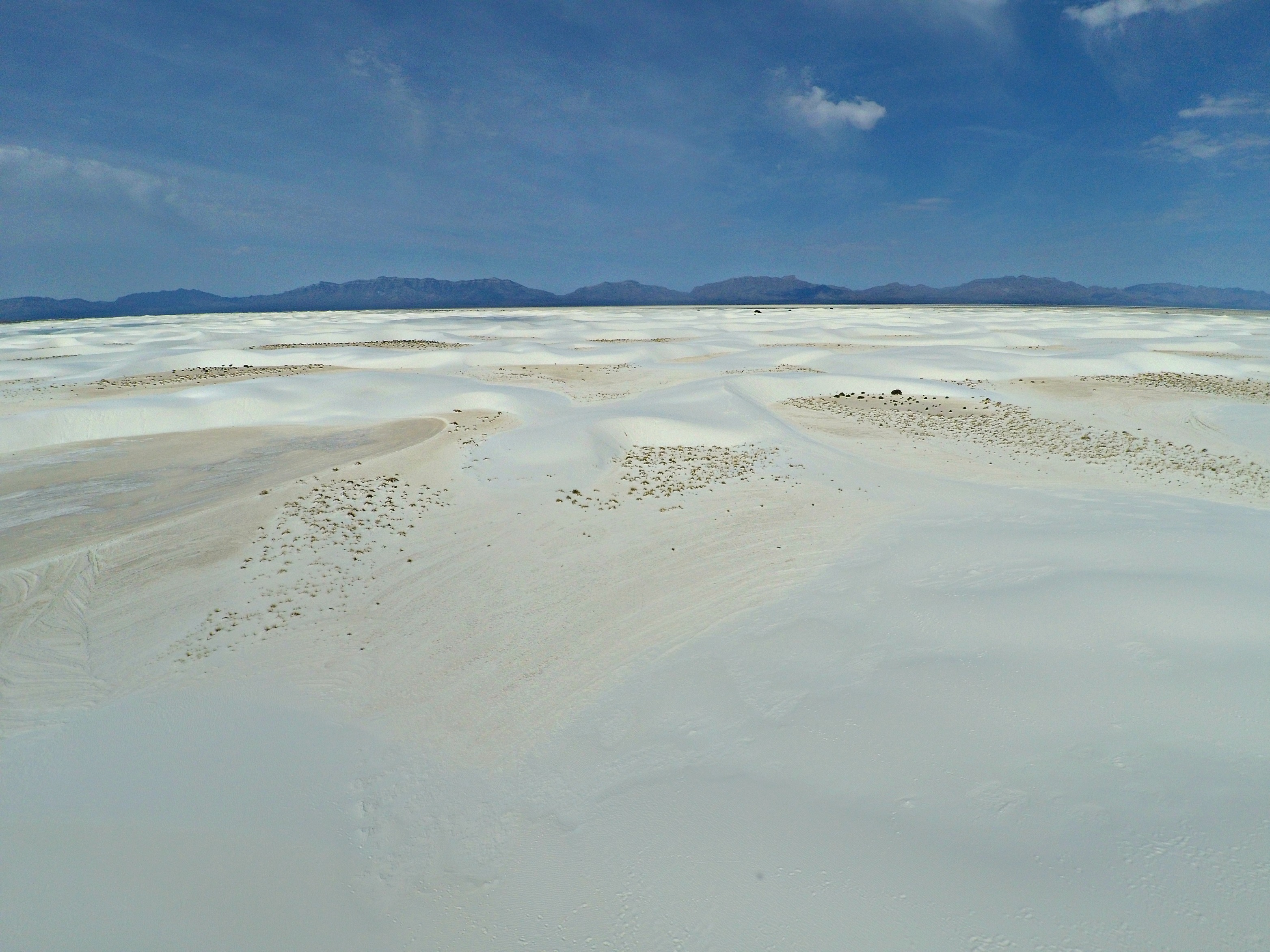 drone photo of White Sands