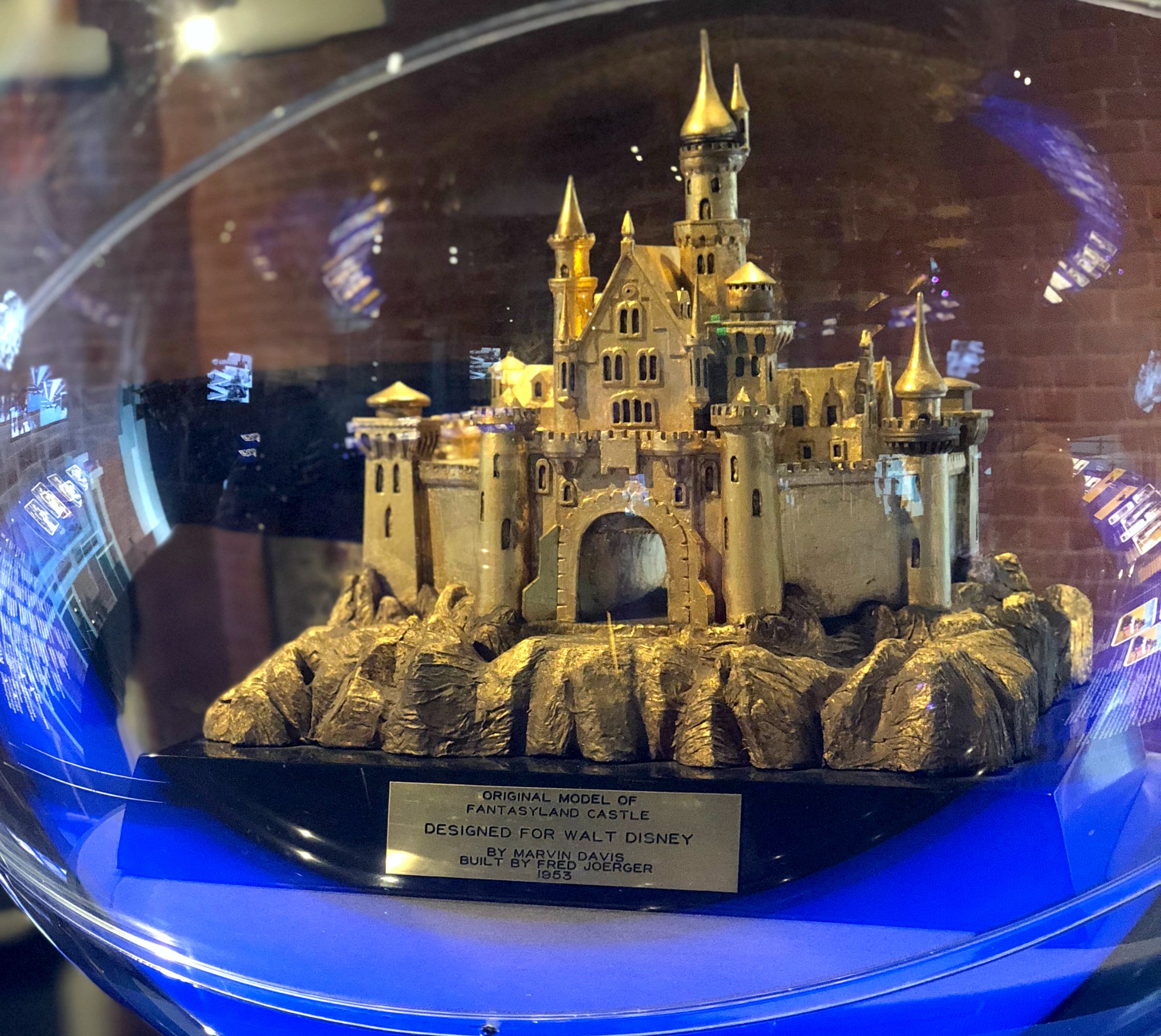 original model of Fantasyland castle in Disneyland