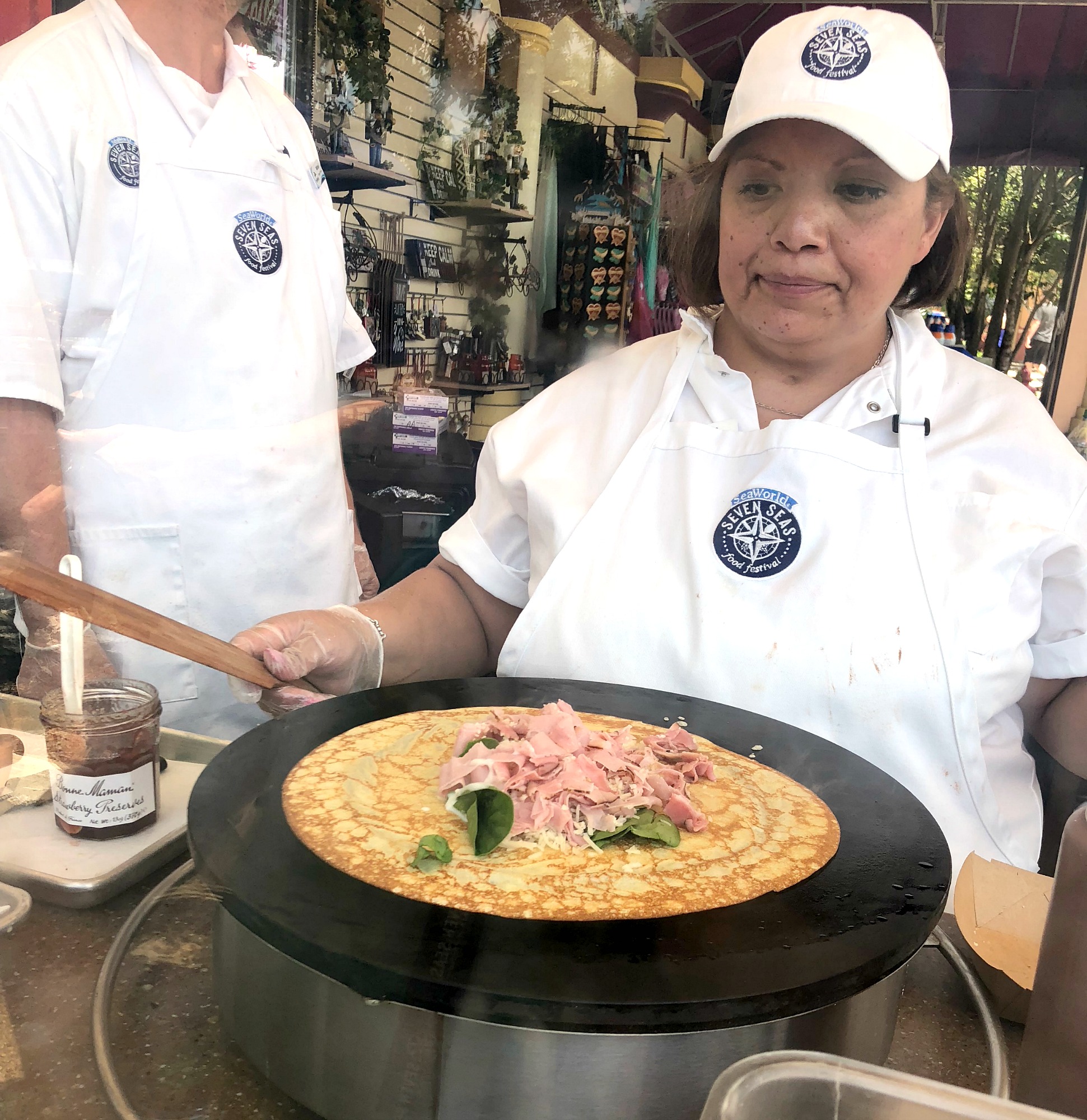 crepes being made at Seven Seas Food Festival