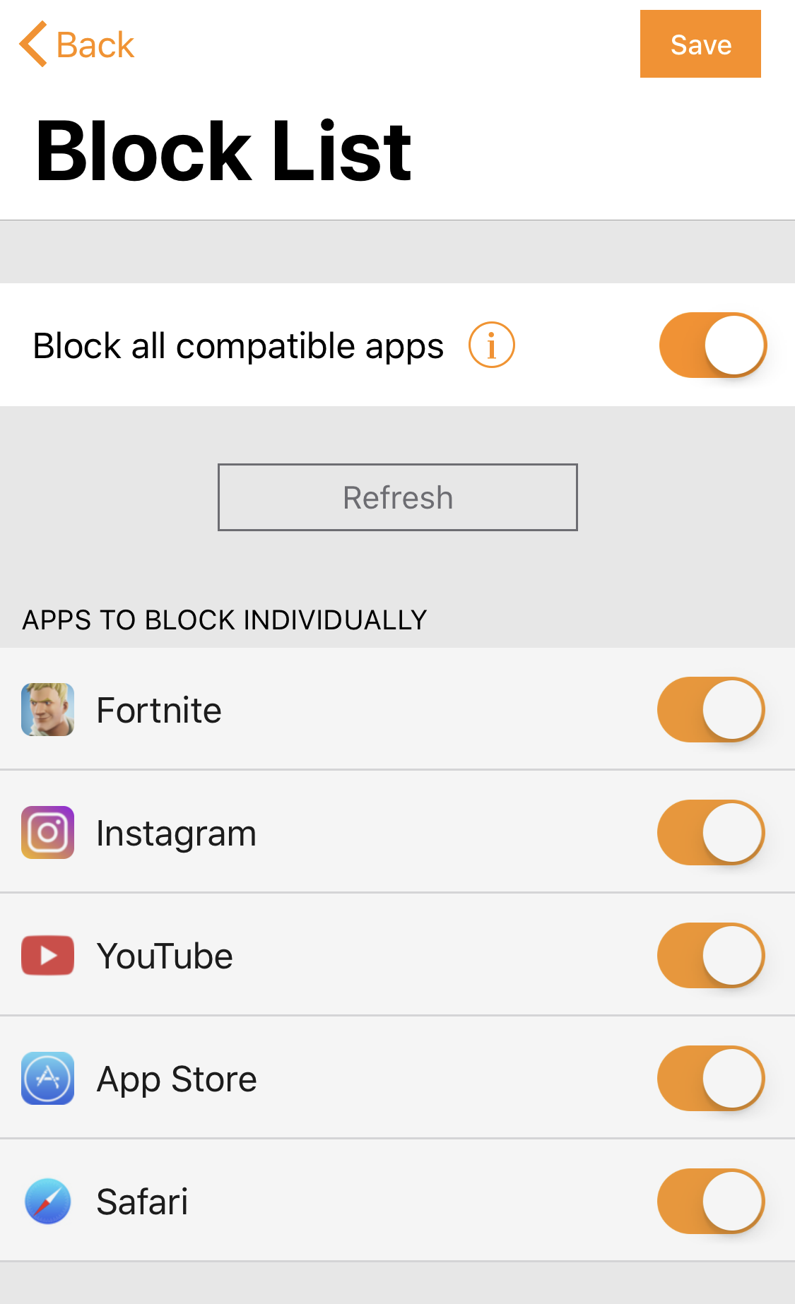 block apps temporarily with Goya-Move