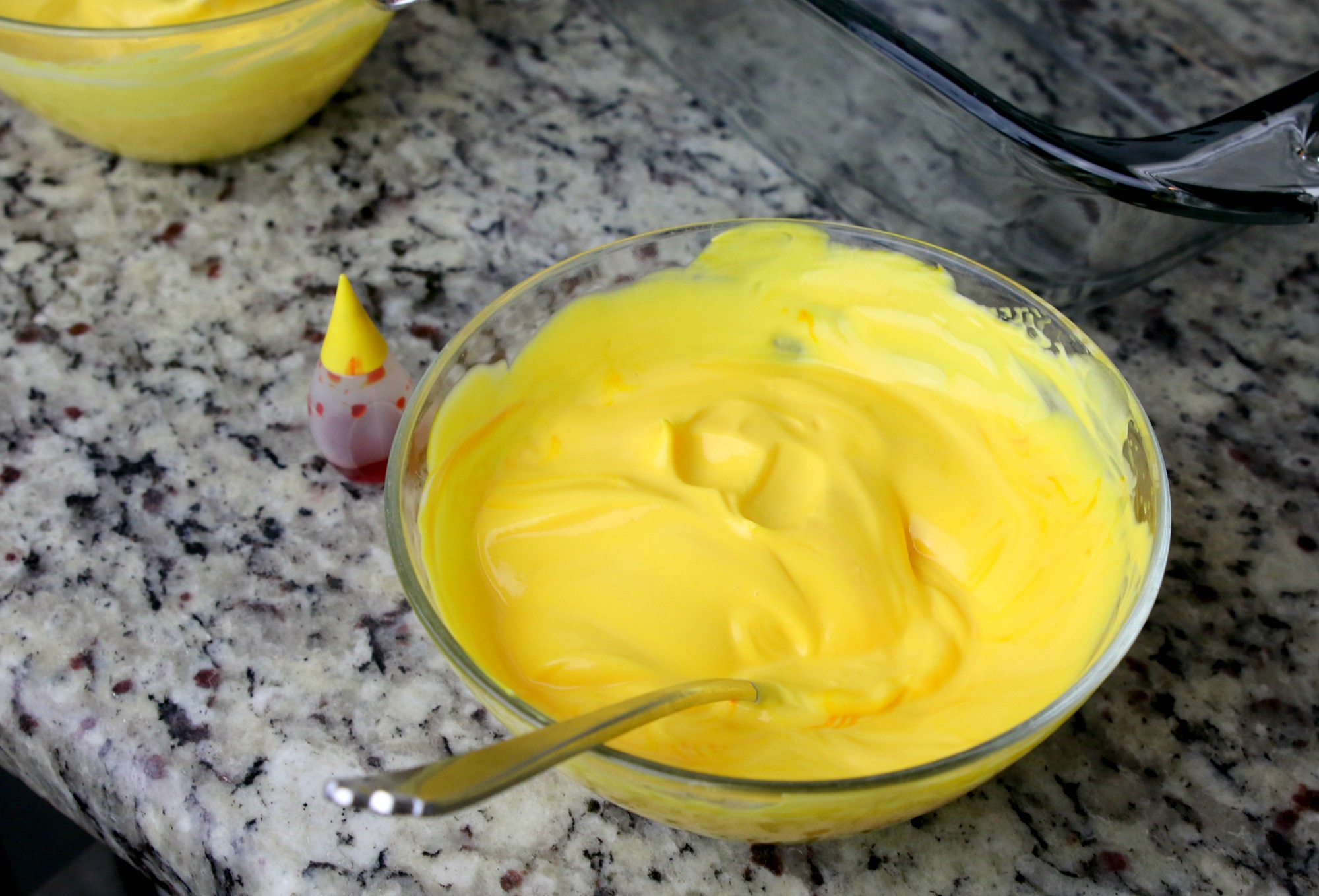 yellow food coloring in yogurt