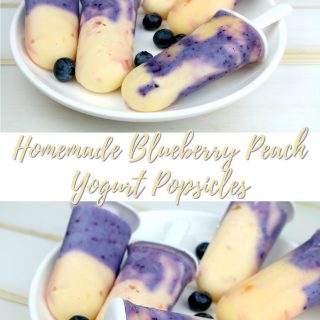 Homemade Blueberry Peach Yogurt Popsicles