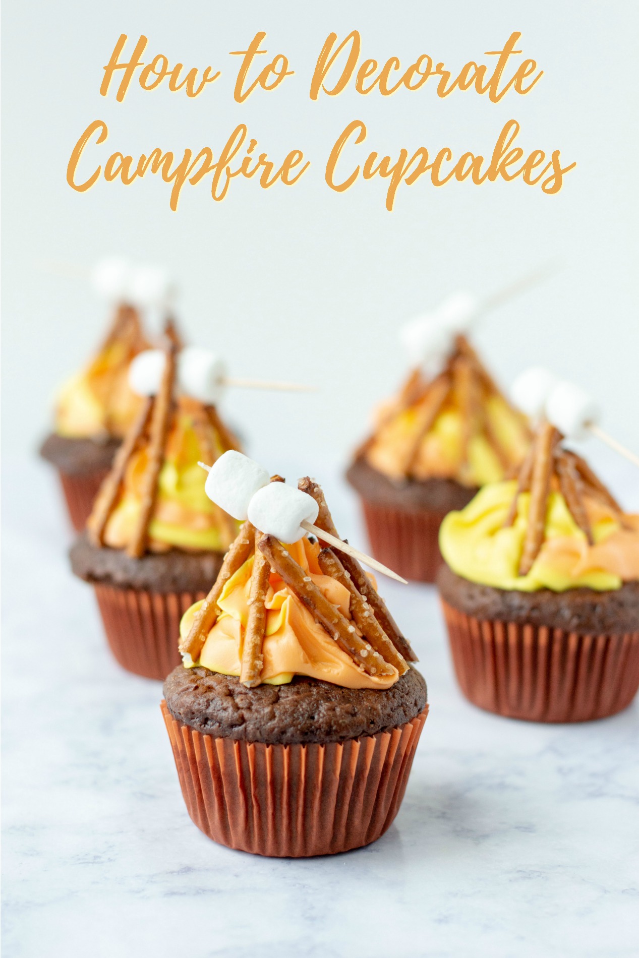 How to Decorate Campfire Cupcakes