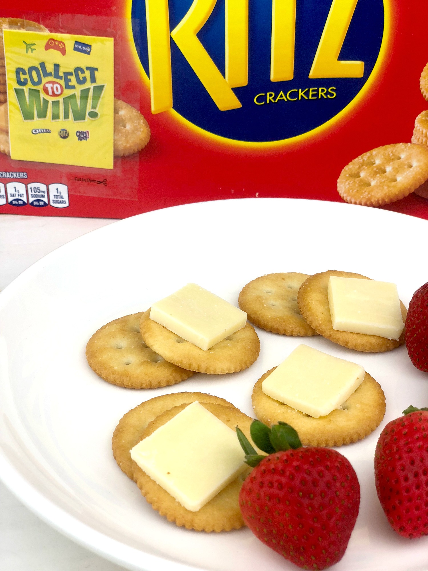 RITZ crackers with cheese