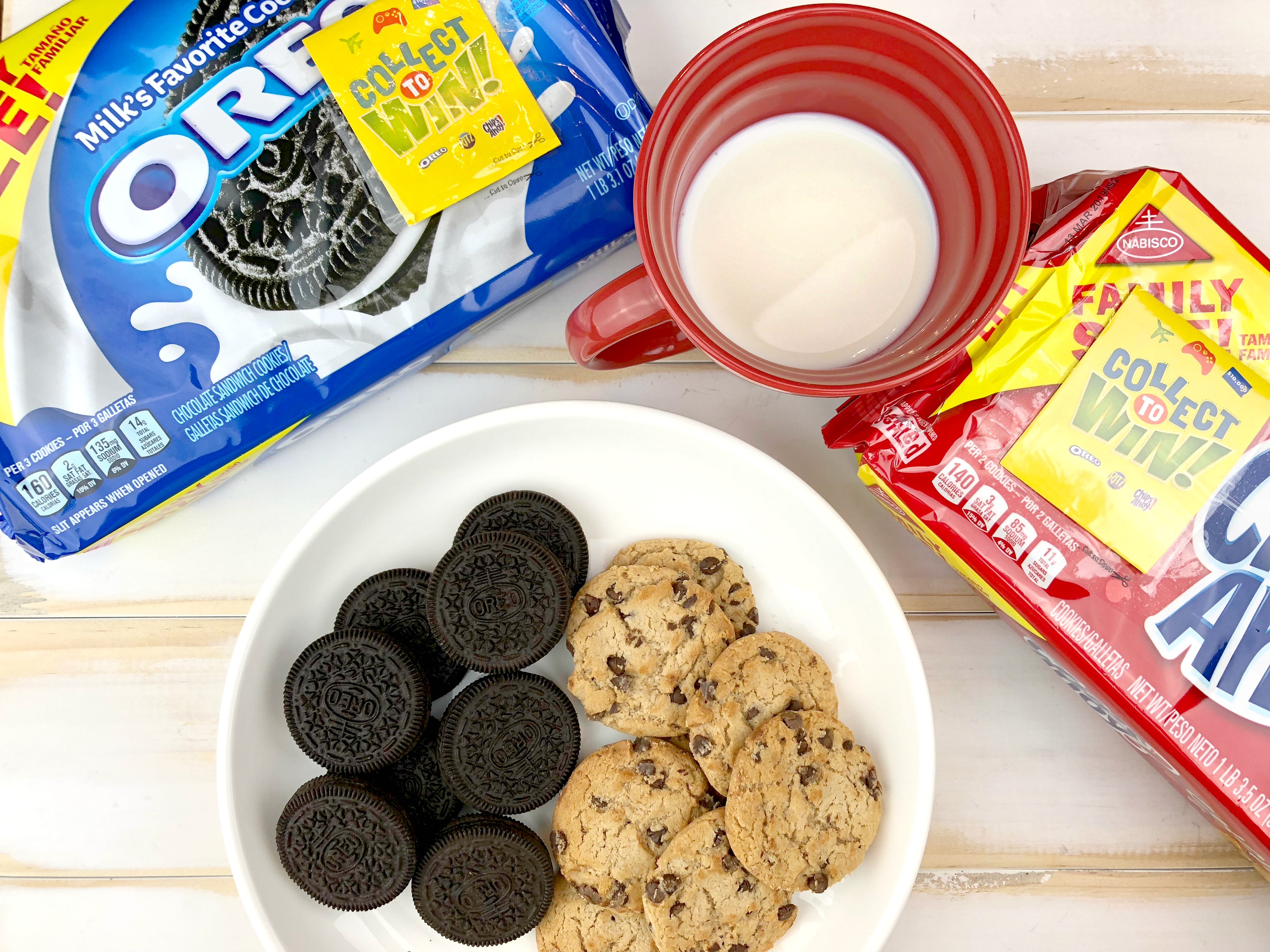 milk and Oreo cookies