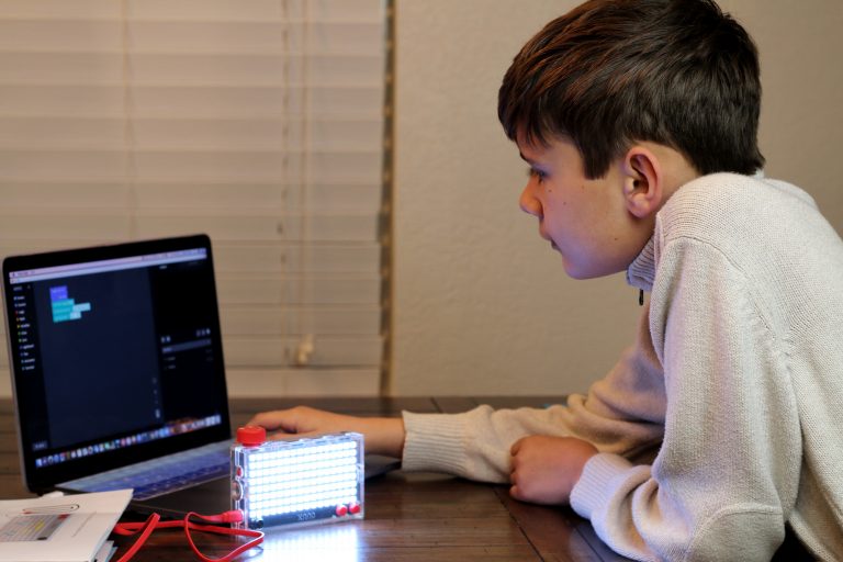 Kids Learn Coding with Kano Pixel Kit