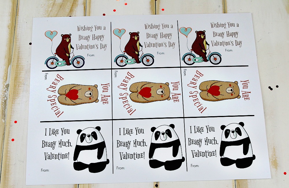 Free Printable Bear Valentine's Day Cards