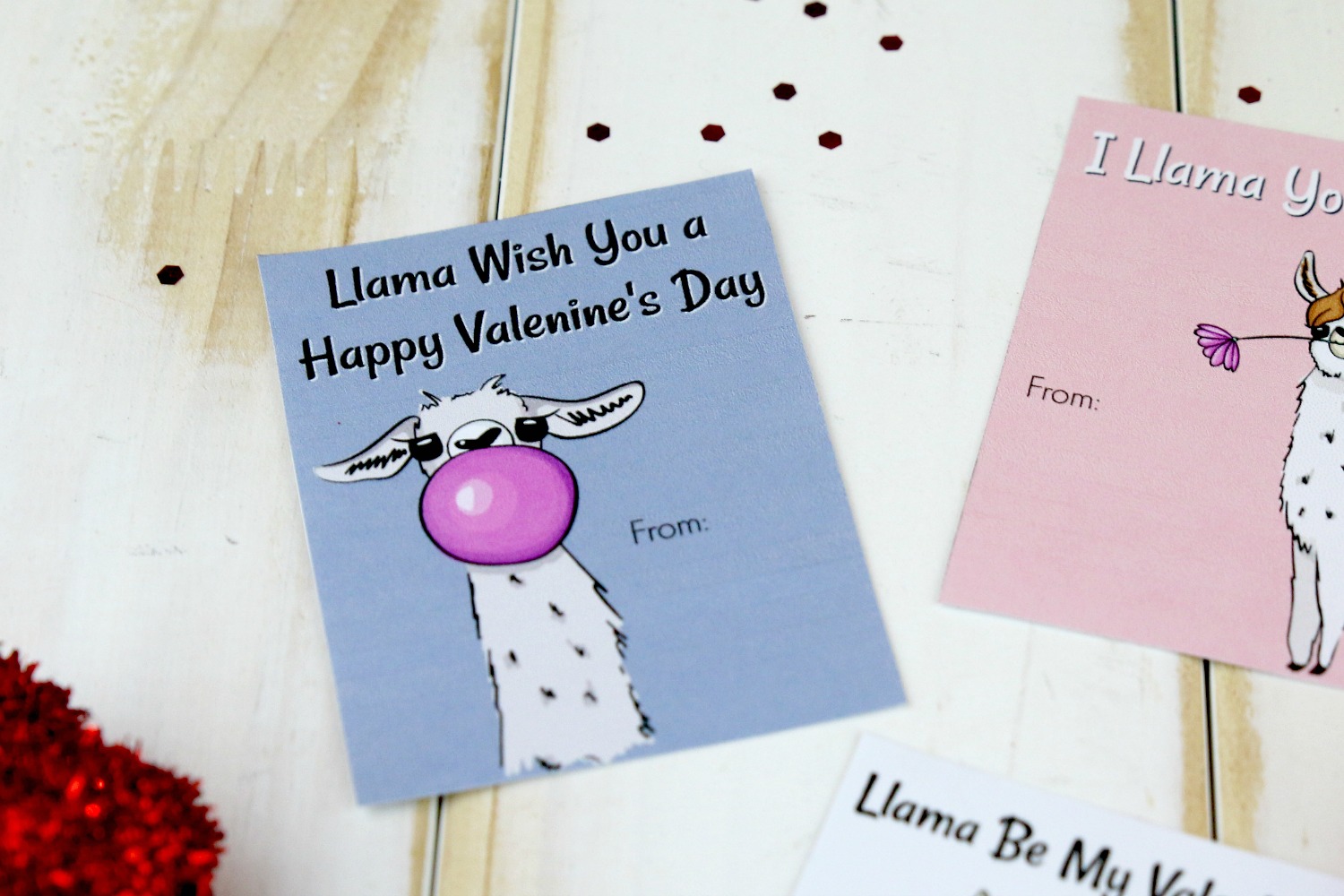 Llama wish you happy Valentine's Day