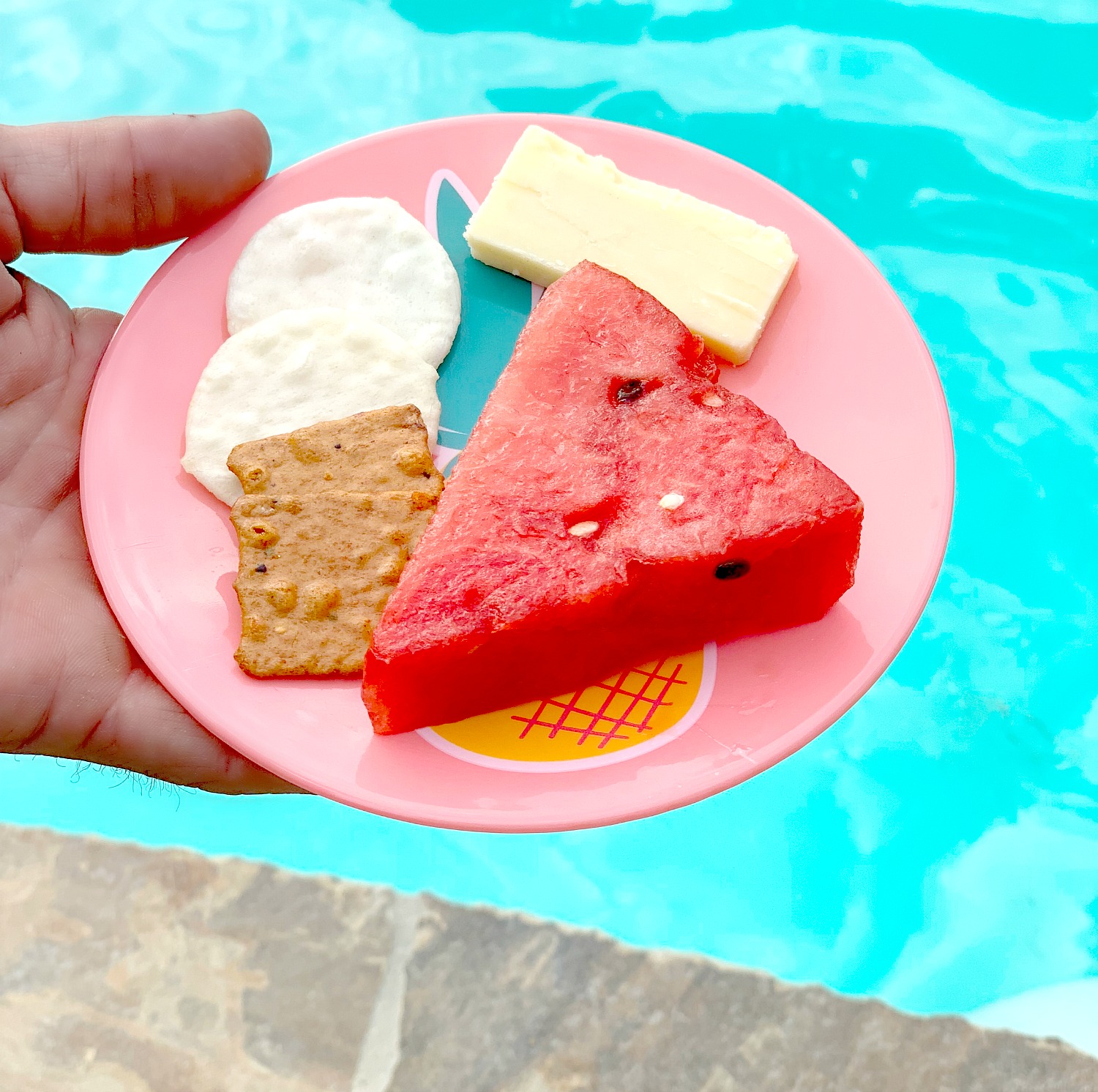 small plate of summer snacks