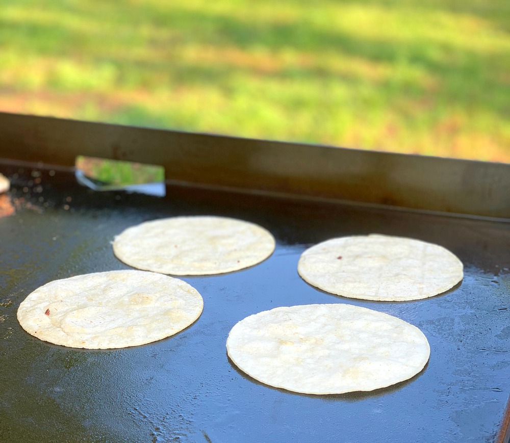 tortillas on the grill