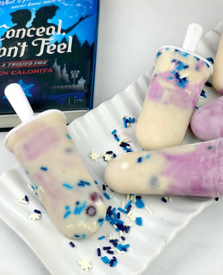 how to make healthy Disney frozen themed popsicles
