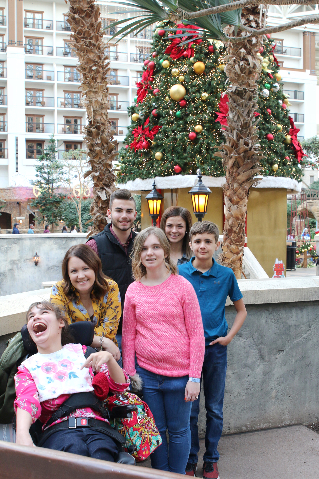 family photo at Gaylord Hotel