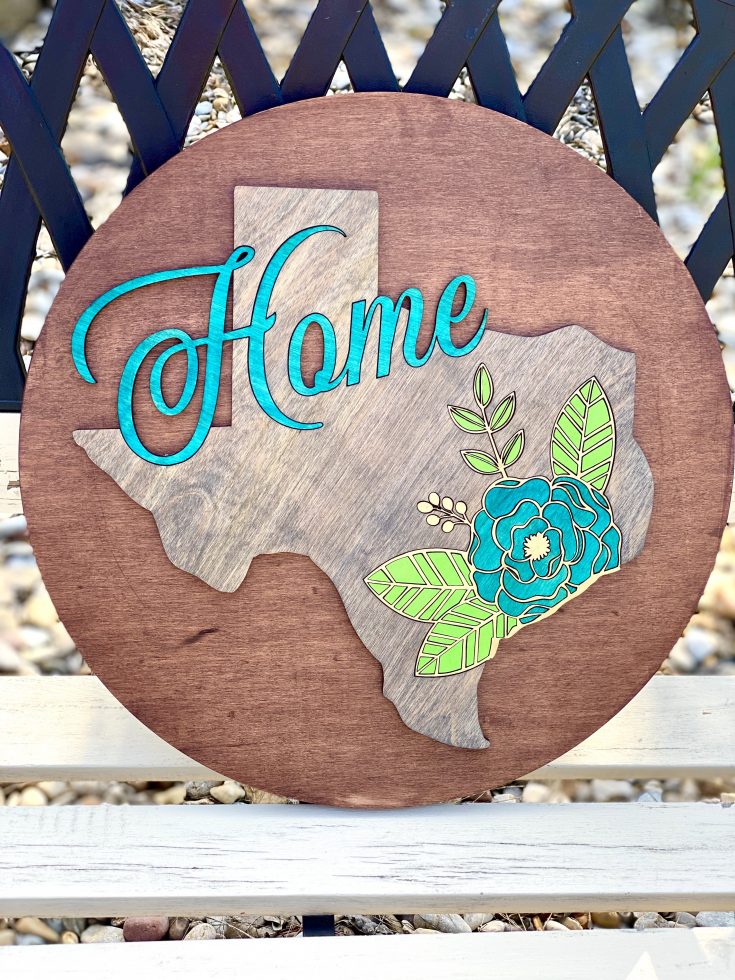 Texas Home State Sign
