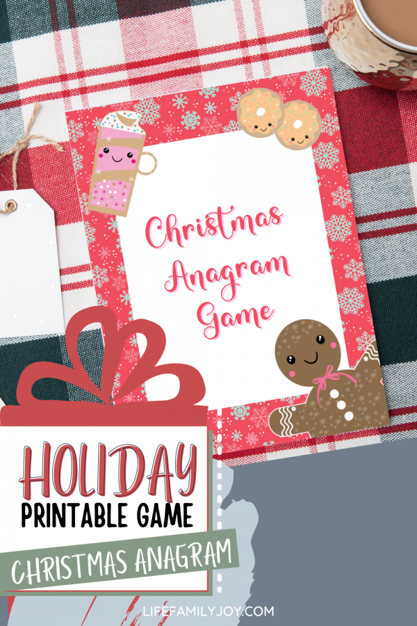 Christmas Printable: Christmas Anagram Activity - Life. Family. Joy