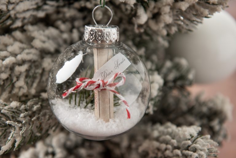 Letter to Santa in an Ornament