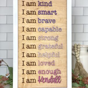 Personalized Affirmation Sign for Kids