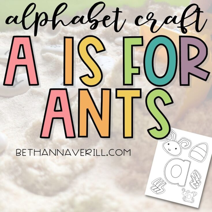 Image for A is for Ant: An Ant-Themed Alphabet Craft for Preschoolers