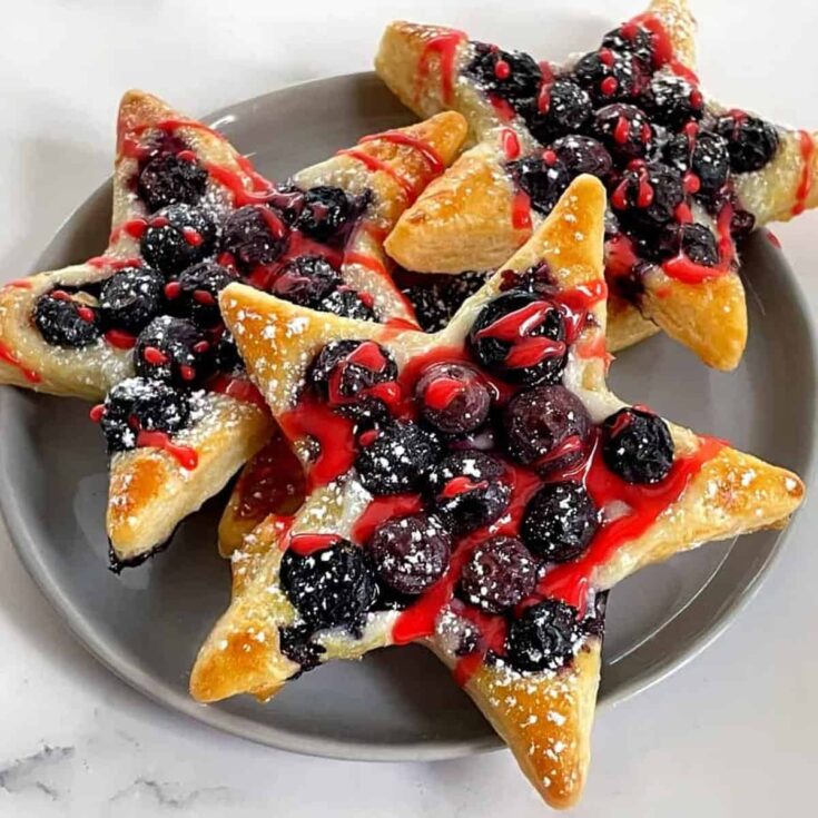 Image for Blueberry Puff Pastry Stars | Cream Cheese